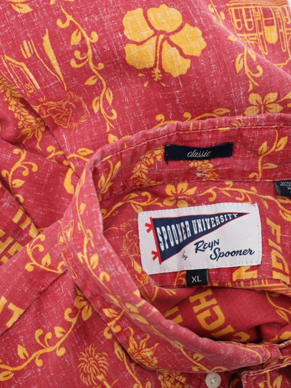 Reyn Spooner Hawaiian Shirt Mens XL university USC Fight On Trojans Football - Picture 14 of 15